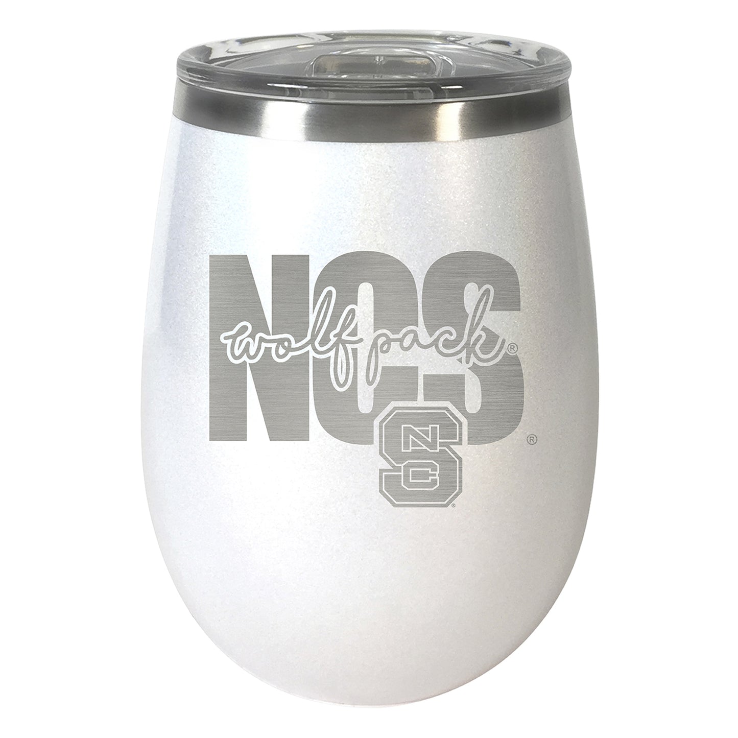 NC State Wolfpack 10oz. Opal Wine Tumbler