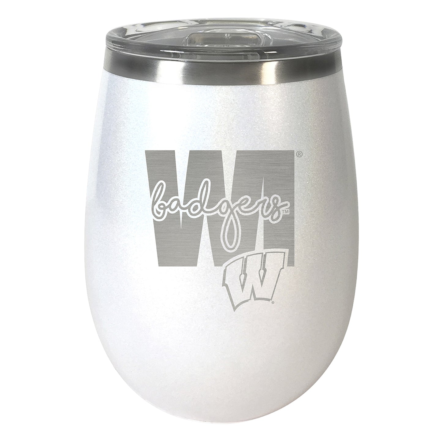 Wisconsin Badgers 10oz. Opal Wine Tumbler