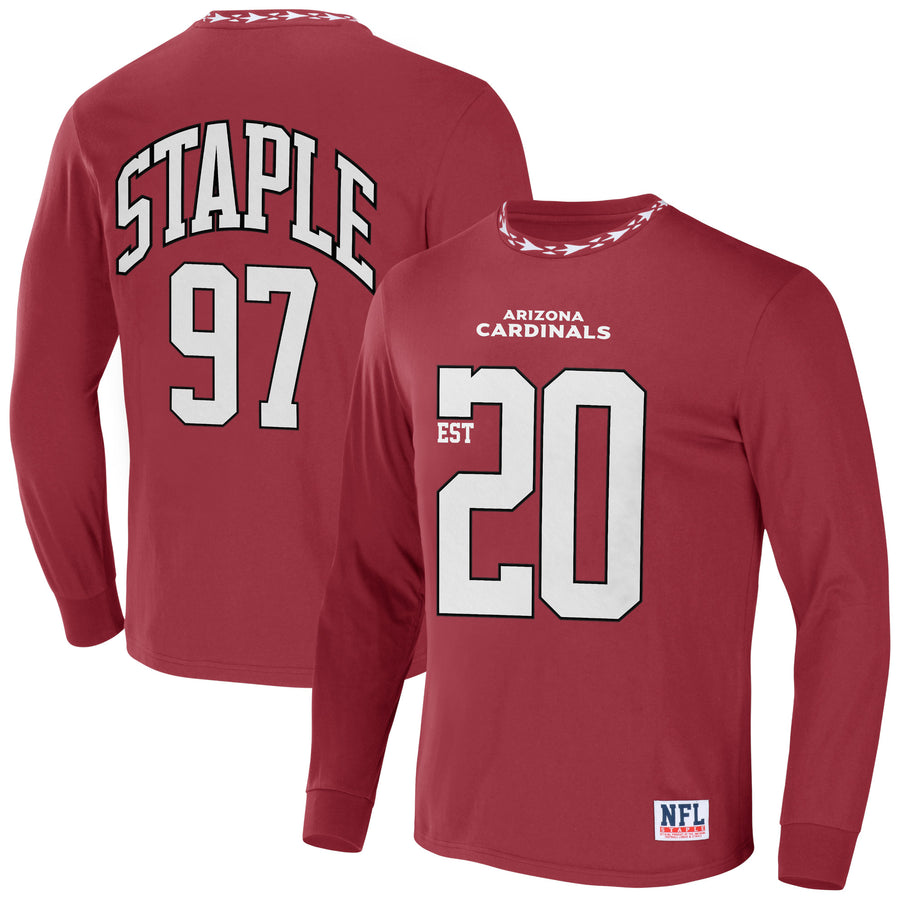Men's NFL x Staple Red Arizona Cardinals Core Team Long Sleeve T-Shirt