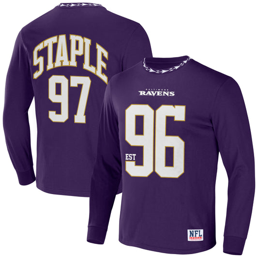 Men's NFL x Staple Purple Baltimore Ravens Core Team Long Sleeve T-Shirt