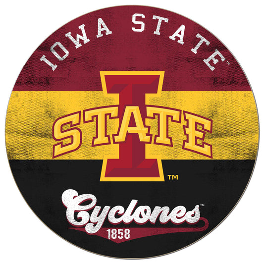 Iowa State Cyclones 20'' x 20'' Retro Logo Circle Sign