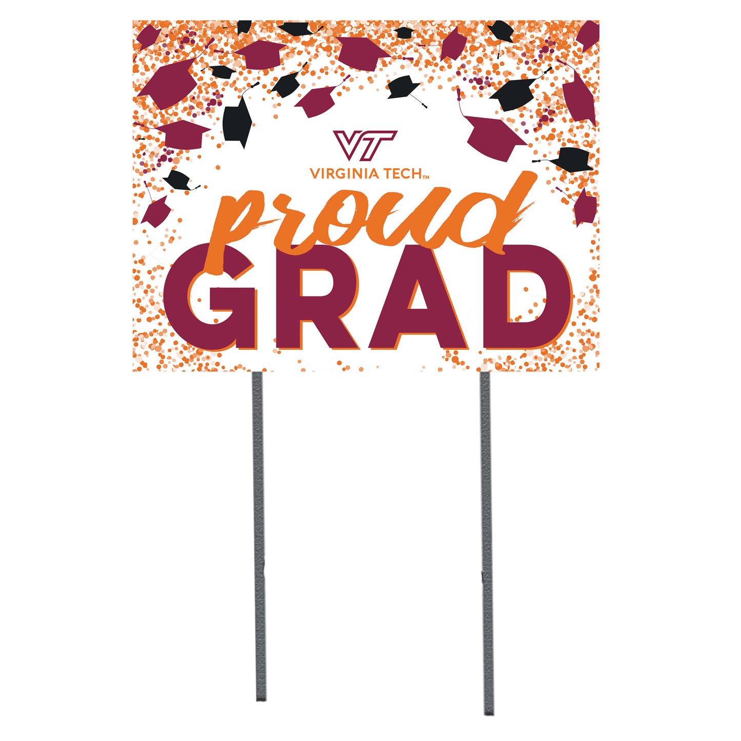 Virginia Tech Hokies 18'' x 24'' Grad Yard Sign