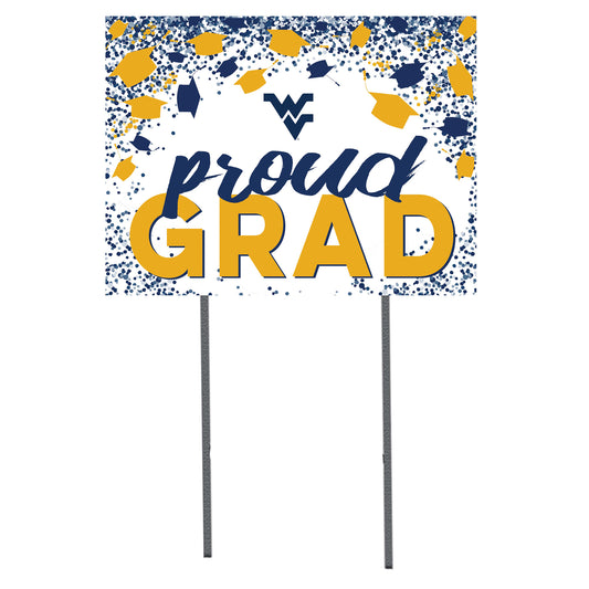 West Virginia Mountaineers 18'' x 24'' Grad Yard Sign