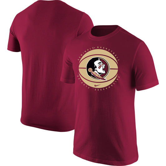 Men's Nike Garnet Florida State Seminoles Basketball Logo T-Shirt