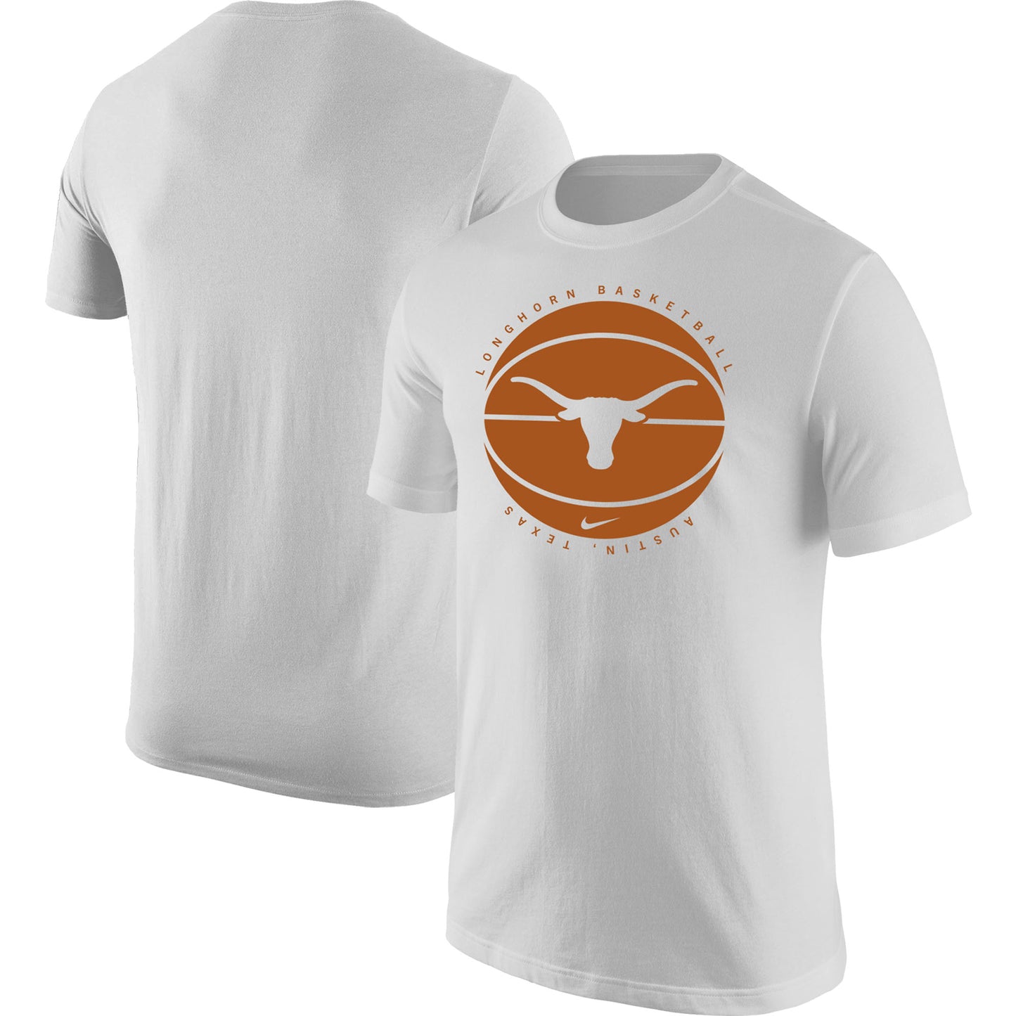 Men's Nike White Texas Longhorns Basketball Logo T-Shirt