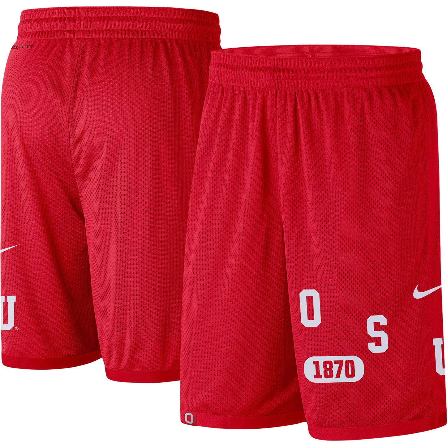 Men's Nike Scarlet Ohio State Buckeyes Wordmark Performance Shorts