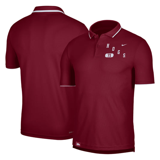 Men's Nike Cardinal Arkansas Razorbacks Wordmark Performance Polo