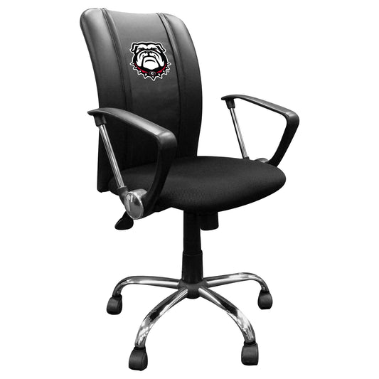 Black Georgia Bulldogs Curve Task Chair