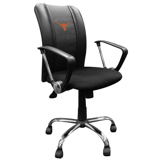 Black Texas Longhorns Curve Task Chair