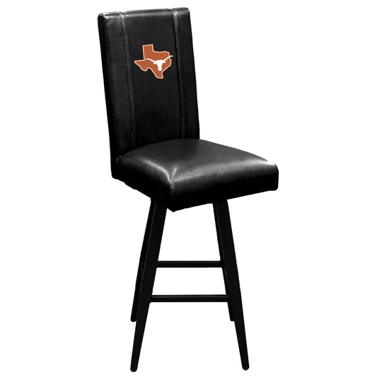 Black Texas Longhorns Logo Swivel Bar Stool 2000