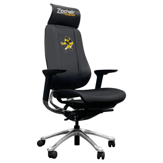 Black Iowa Hawkeyes Team Logo PhantomX Gaming Chair