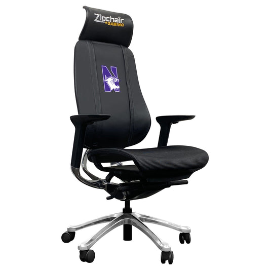 Black Northwestern Wildcats Team Logo PhantomX Gaming Chair