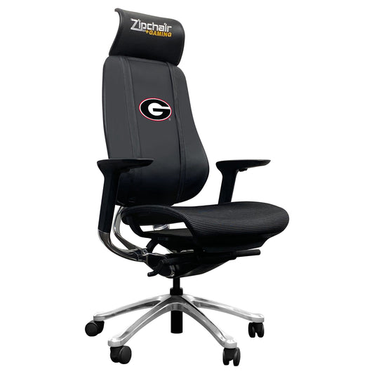 Black Georgia Bulldogs Primary Logo PhantomX Gaming Chair