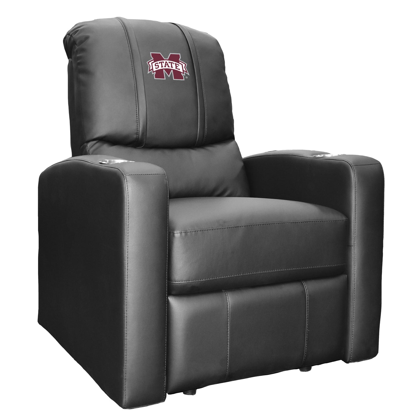 Black Mississippi State Bulldogs Logo Stealth Manual Recliner