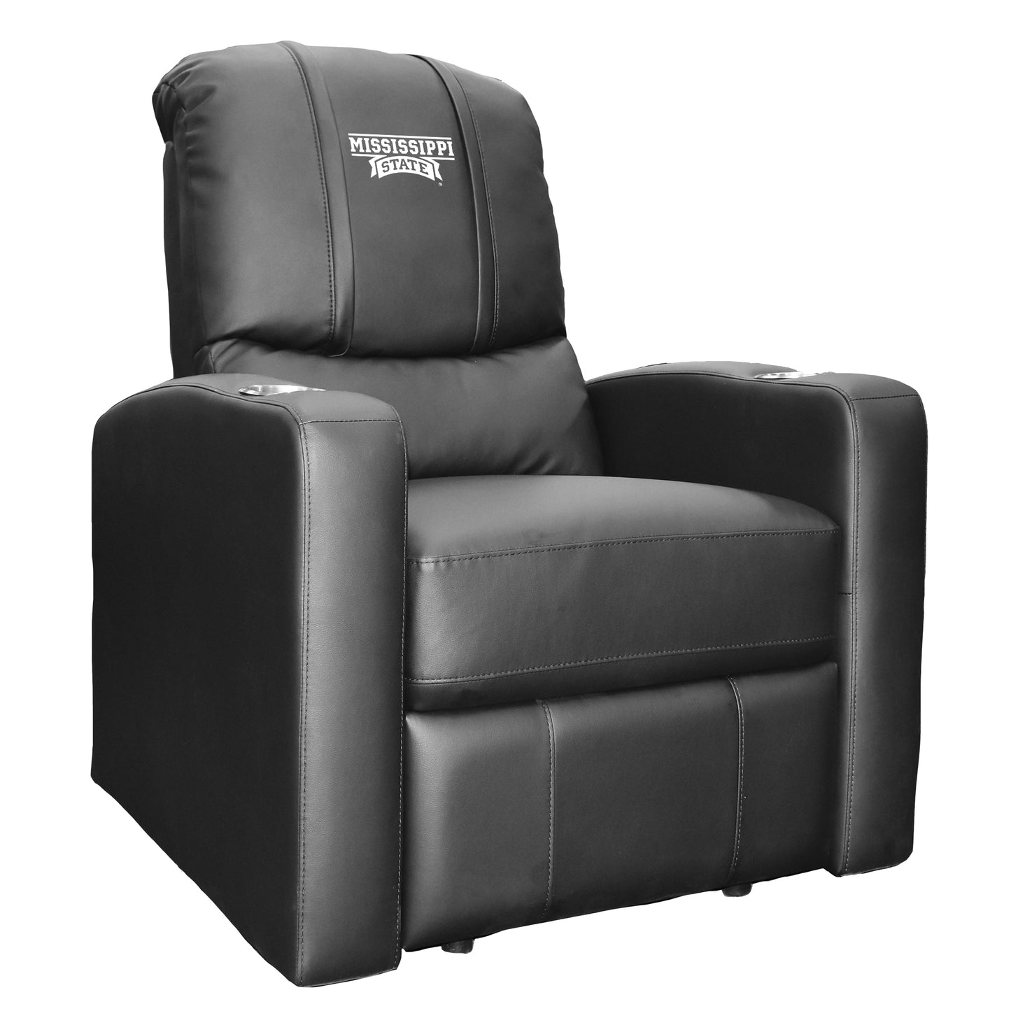 Black Mississippi State Bulldogs Team Logo Stealth Manual Recliner