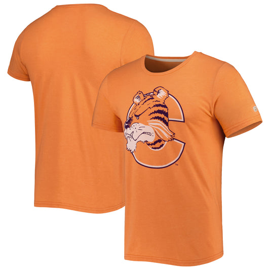 Men's Homefield Heathered Orange Clemson Tigers Team Logo Vintage T-Shirt