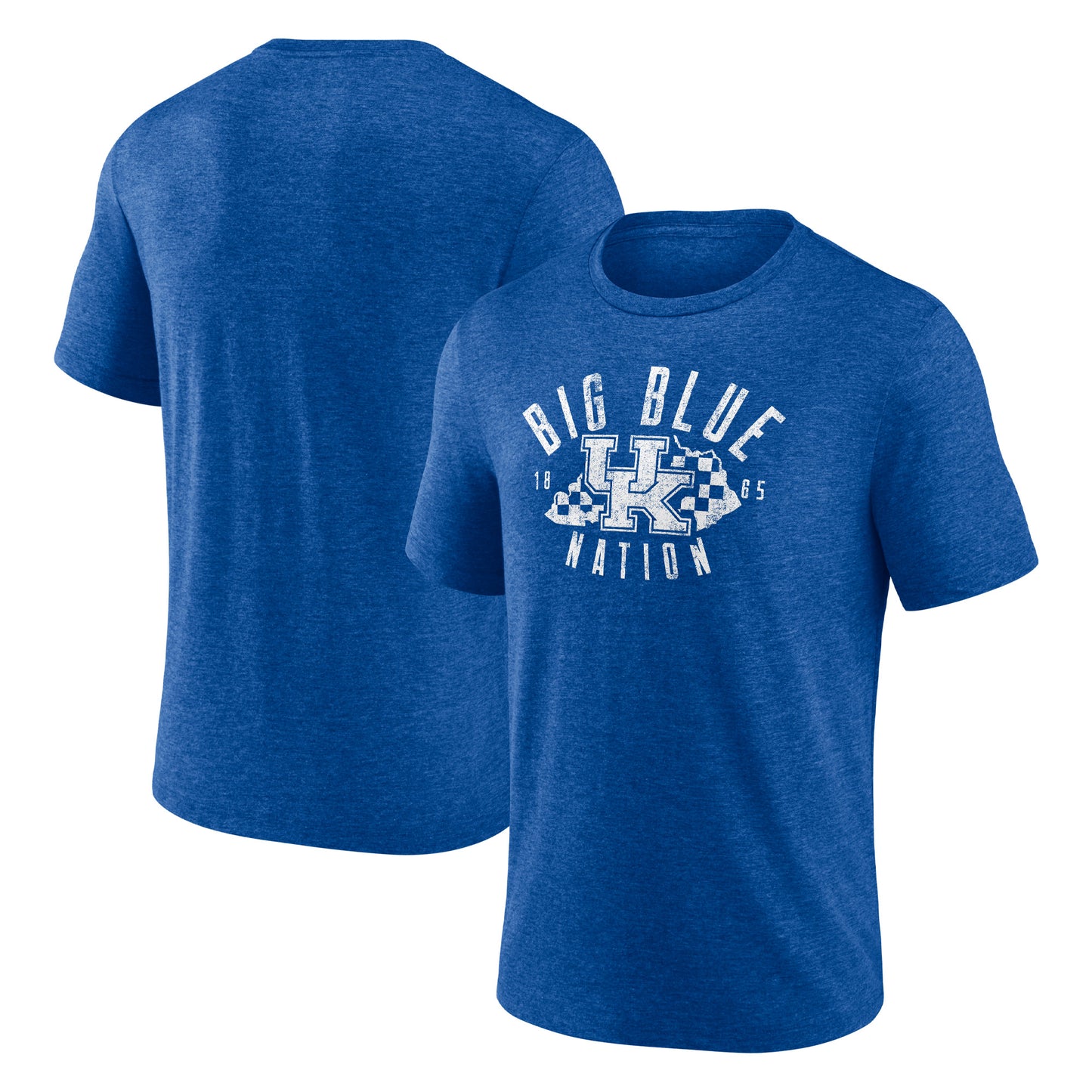 Men's Fanatics Heathered Royal Kentucky Wildcats Old School Hometown Collection Tri-Blend T-Shirt