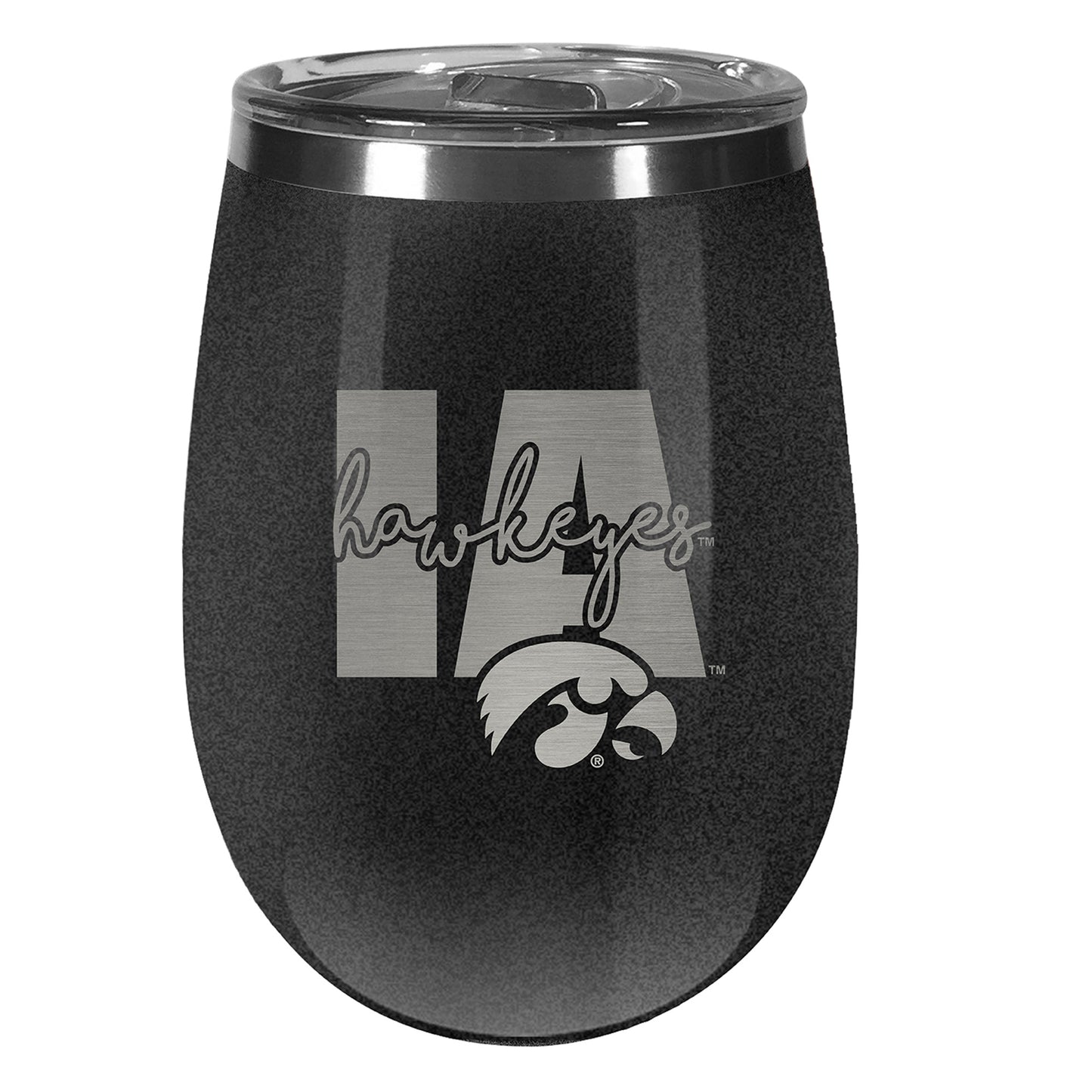 Iowa Hawkeyes 10oz. Onyx Wine Tumbler