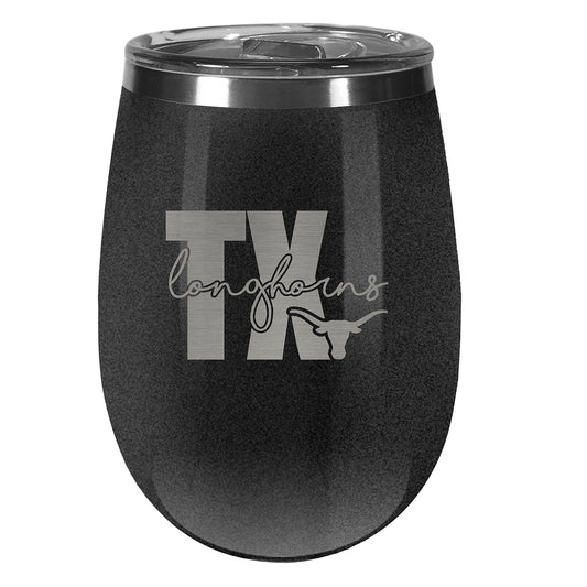 Texas Longhorns 10oz. Onyx Wine Tumbler