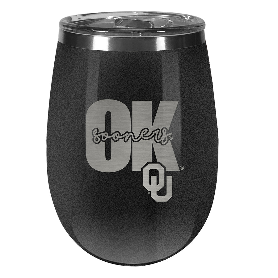 Oklahoma Sooners 10oz. Onyx Wine Tumbler