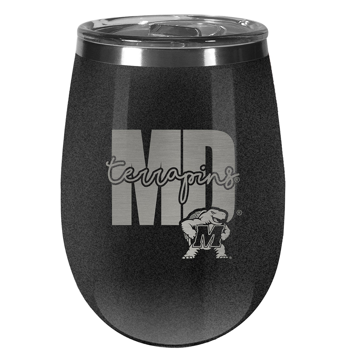 Maryland Terrapins 10oz. Onyx Wine Tumbler