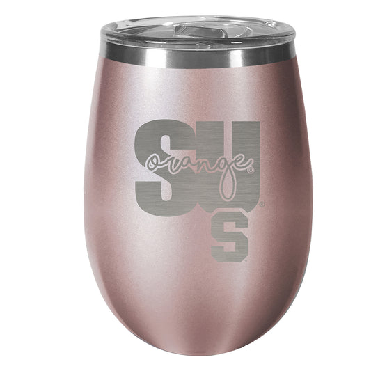 Syracuse Orange 10oz. Rose Gold Wine Tumbler