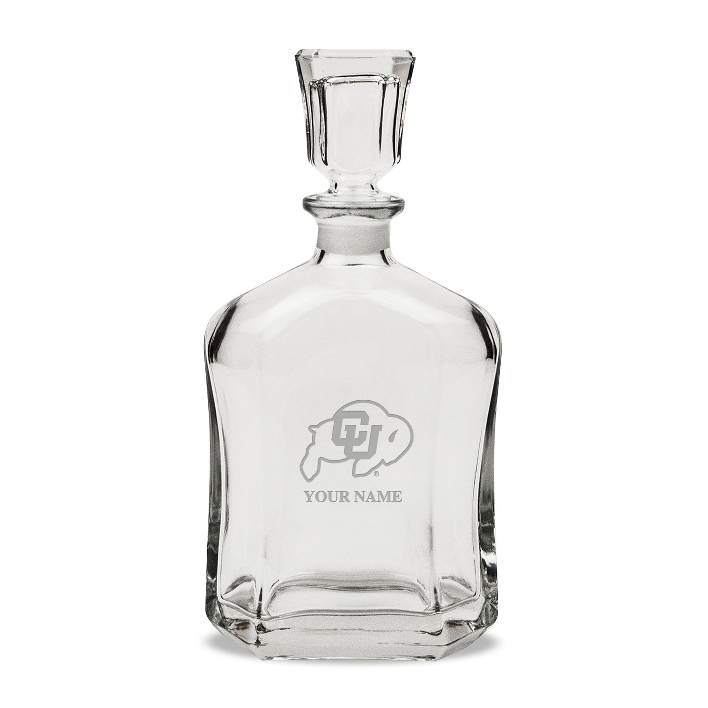 Colorado Buffaloes Personalized 23.75oz. Crystal Whiskey Decanter