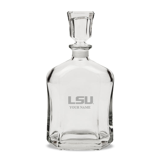 LSU Tigers Personalized 23.75oz. Crystal Whiskey Decanter
