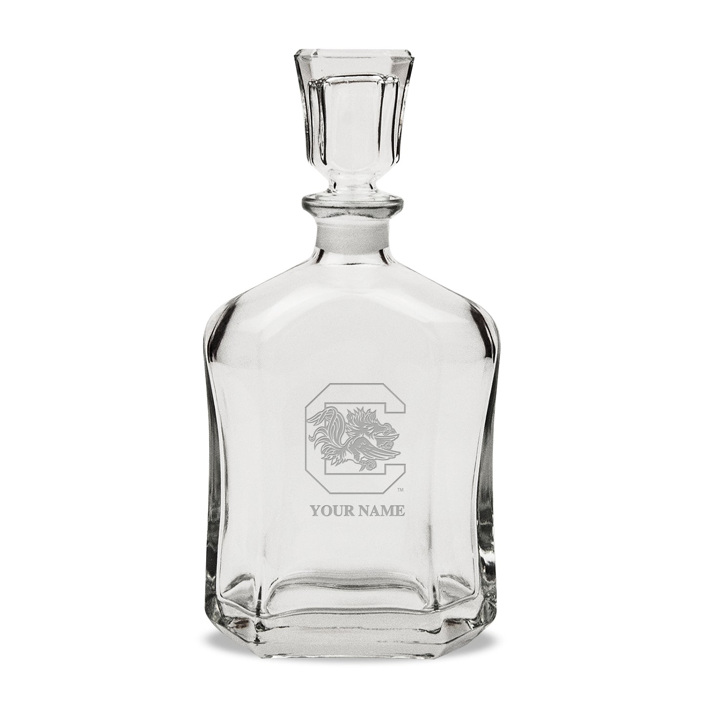 South Carolina Gamecocks Personalized 23.75oz. Crystal Whiskey Decanter