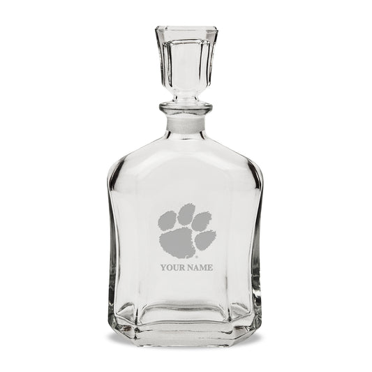 Clemson Tigers Personalized 23.75oz. Crystal Whiskey Decanter