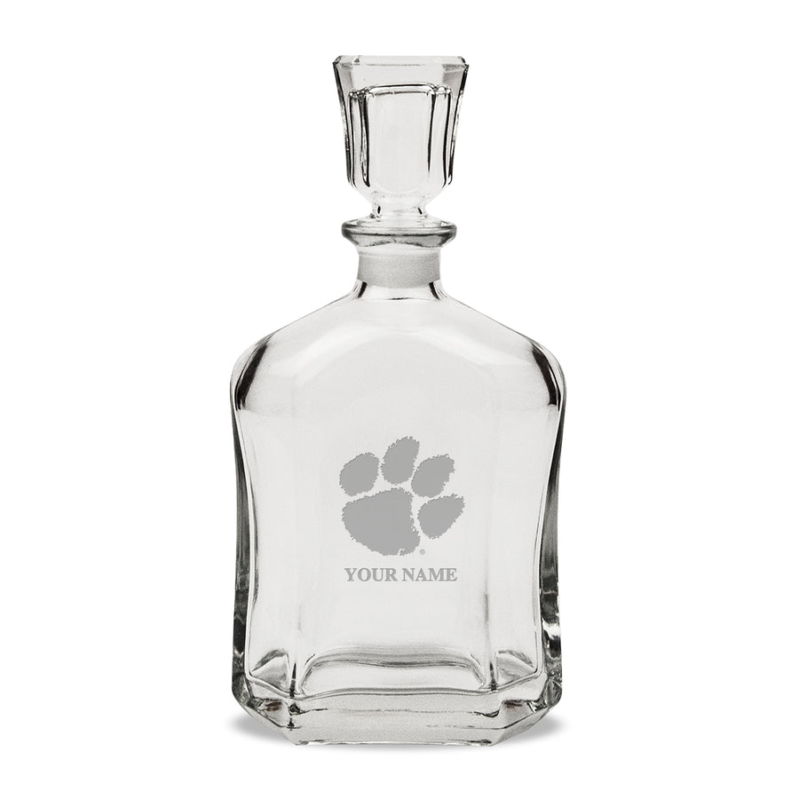 Clemson Tigers Personalized 23.75oz. Crystal Whiskey Decanter