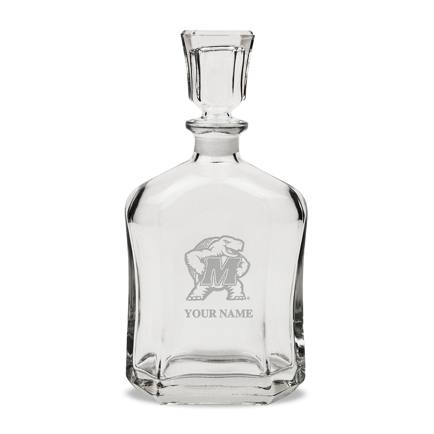 Maryland Terrapins Personalized 23.75oz. Crystal Whiskey Decanter