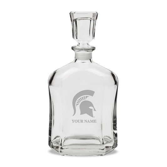 Michigan State Spartans Personalized 23.75oz. Crystal Whiskey Decanter