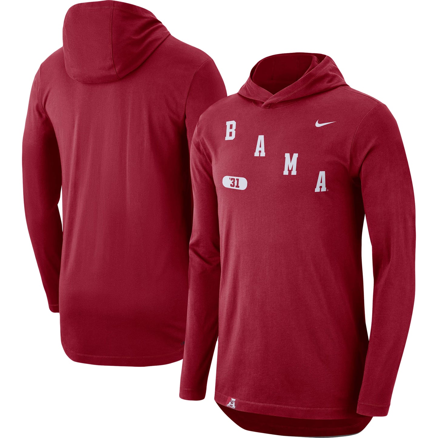 Men's Nike Crimson Alabama Crimson Tide Team Performance Long Sleeve Hoodie T-Shirt