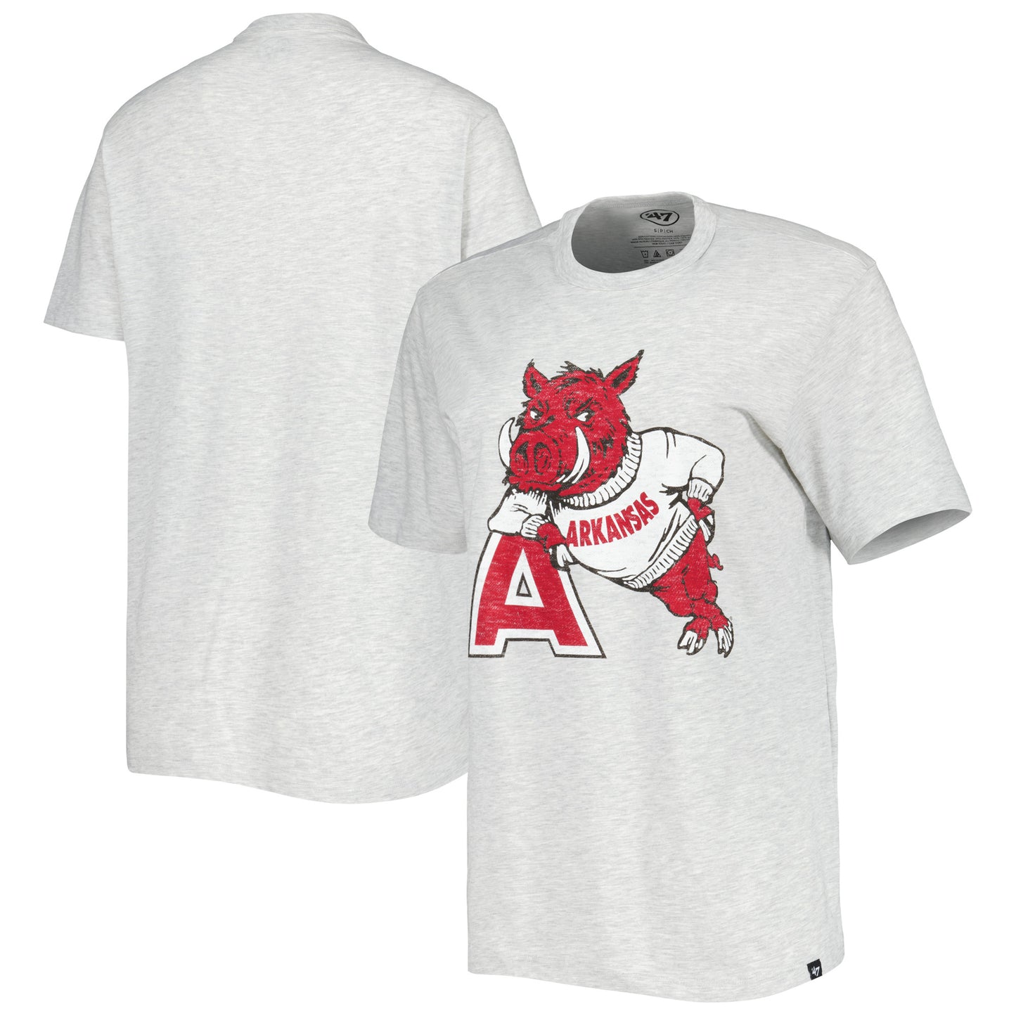 Men's '47 Heathered Gray Arkansas Razorbacks Premier Franklin T-Shirt