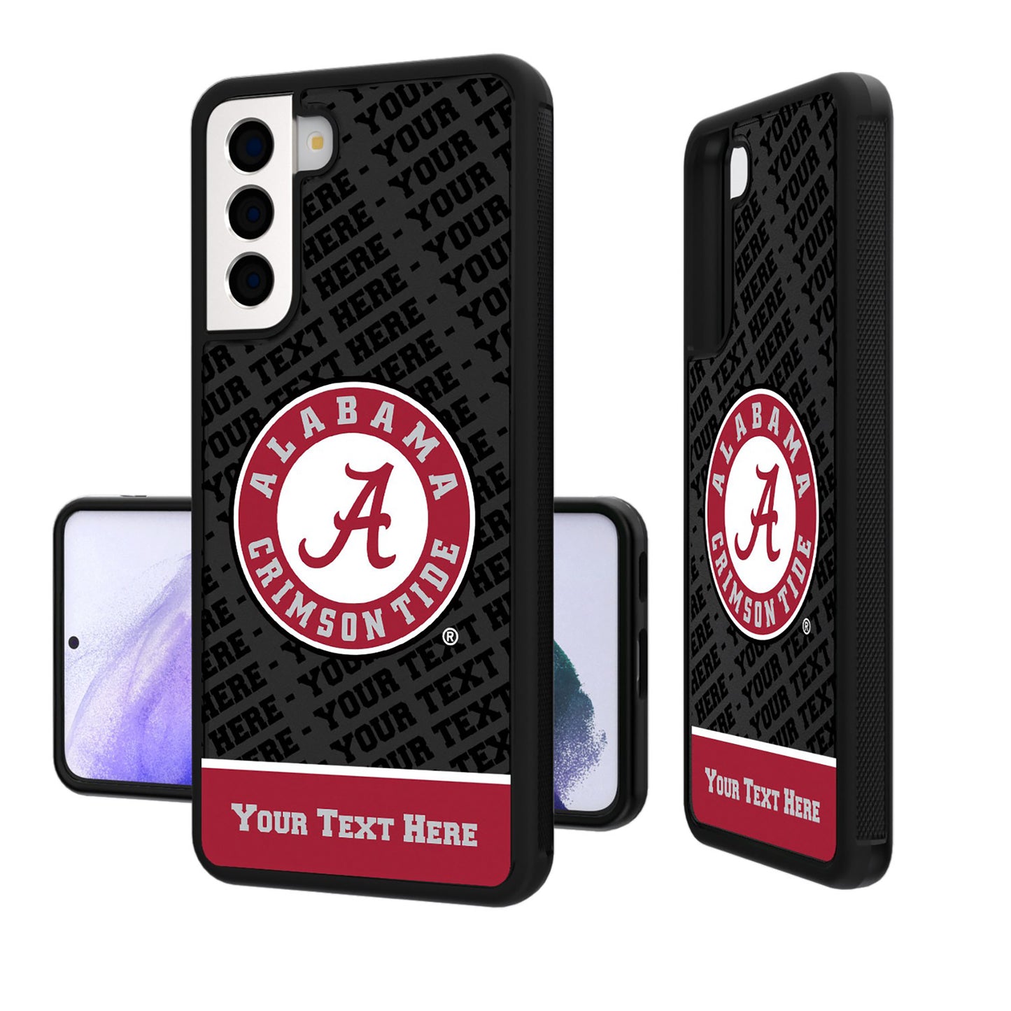 Alabama Crimson Tide Galaxy Endzone Personalized Bump Case