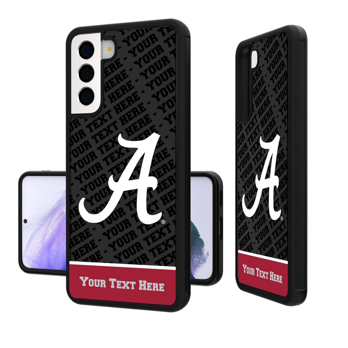 Alabama Crimson Tide Galaxy Endzone Logo Personalized Bump Case