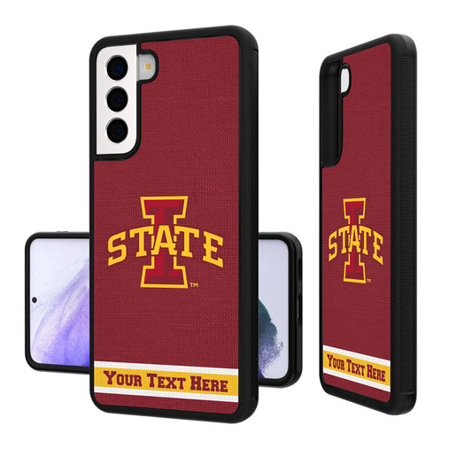 Iowa State Cyclones Galaxy Endzone Stripe Personalized Bump Case