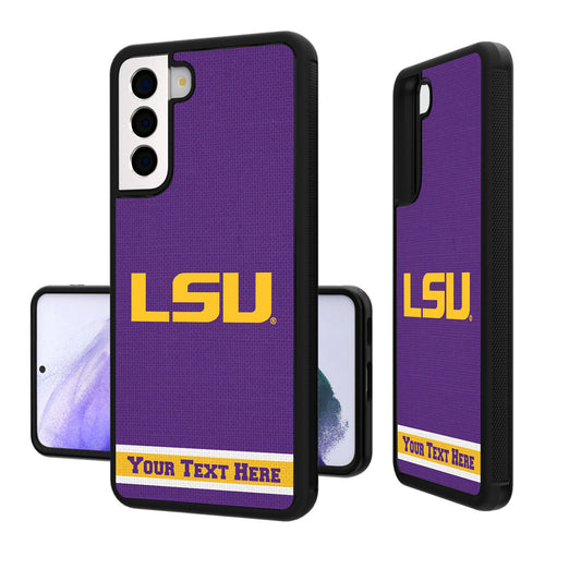 LSU Tigers Galaxy Endzone Stripe Personalized Bump Case