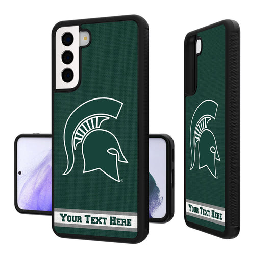 Michigan State Spartans Galaxy Endzone Stripe Personalized Bump Case