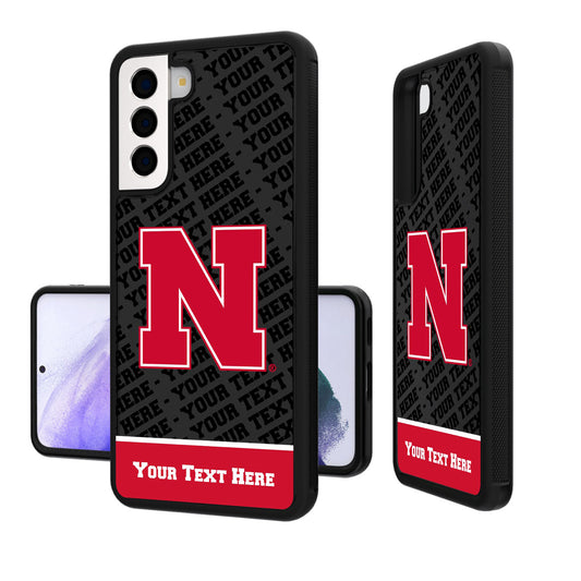 Nebraska Huskers Galaxy Endzone Logo Personalized Bump Case