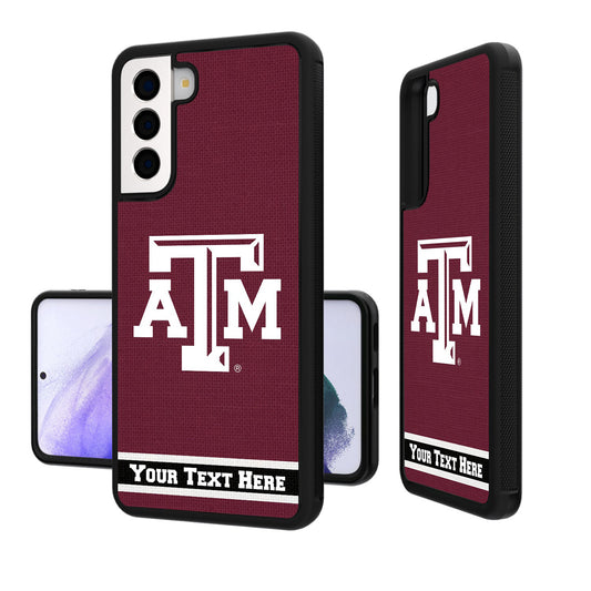 Texas A&M Aggies Galaxy Endzone Stripe Personalized Bump Case