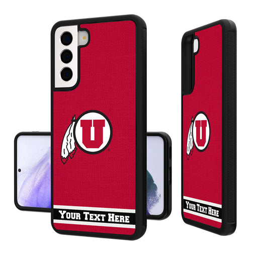 Utah Utes Galaxy Endzone Stripe Personalized Bump Case