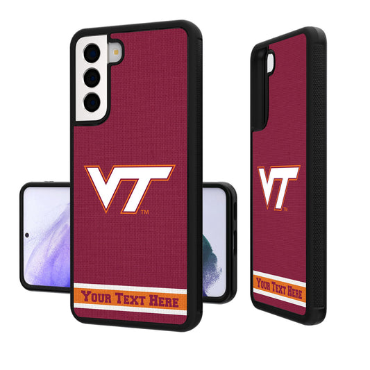 Virginia Tech Hokies Galaxy Endzone Stripe Personalized Bump Case