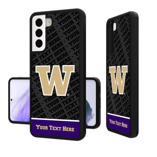 Washington Huskies Galaxy Endzone Personalized Bump Case