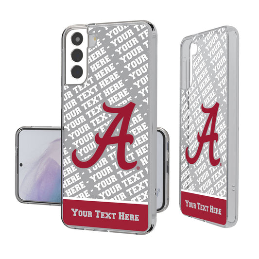 Alabama Crimson Tide Galaxy Endzone Logo Personalized Clear Case