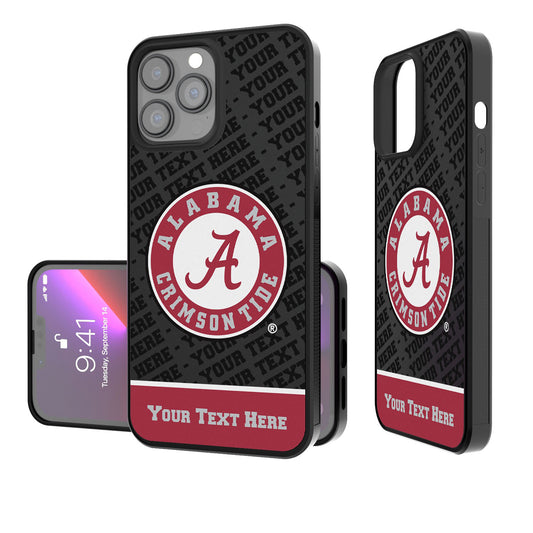 Alabama Crimson Tide Endzone iPhone Personalized Bump Case