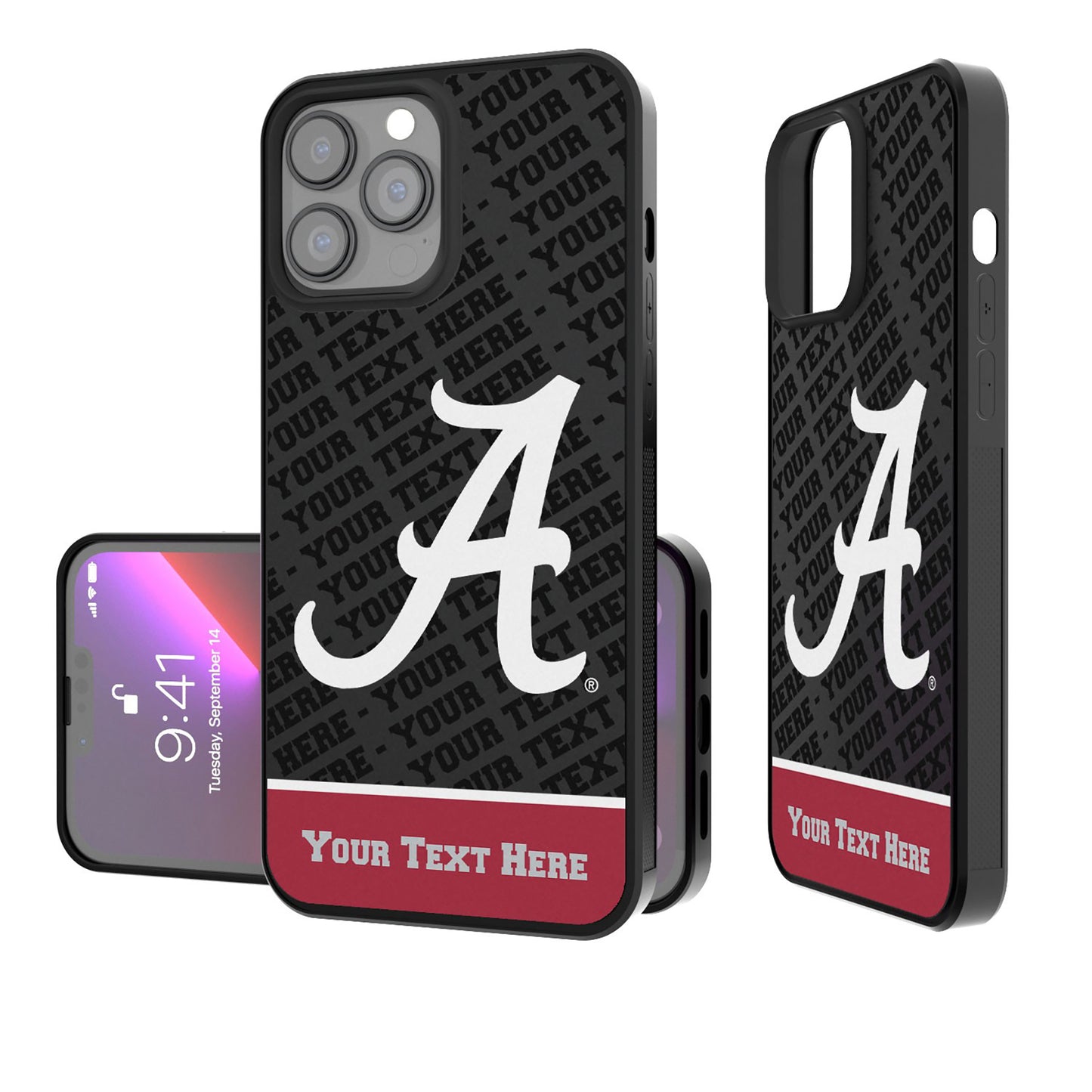 Alabama Crimson Tide EndZone Logo iPhone Personalized Bump Case