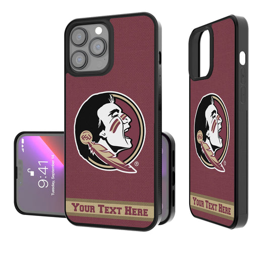 Florida State Seminoles Stripe iPhone Personalized Bump Case