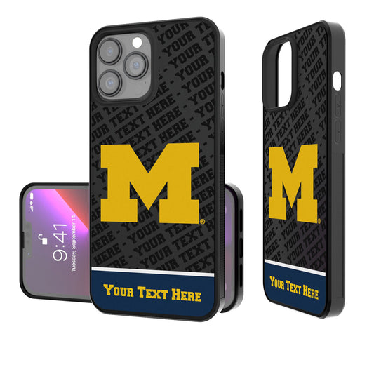 Michigan Wolverines Endzone iPhone Personalized Bump Case